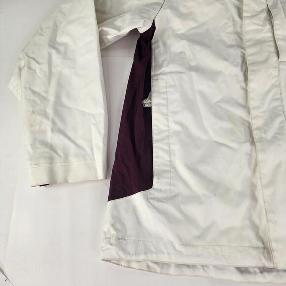 Patagonia Girls H2no Nylon Jacket Size XL (14) WHITE/BURGUND Hoodie Ski Jacket - Picture 4 of 14